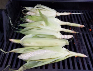 grilling corn the beginning