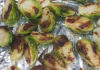 Grilled Brussels Sprouts finished sprouts closeup