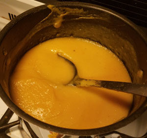 finished squash soup